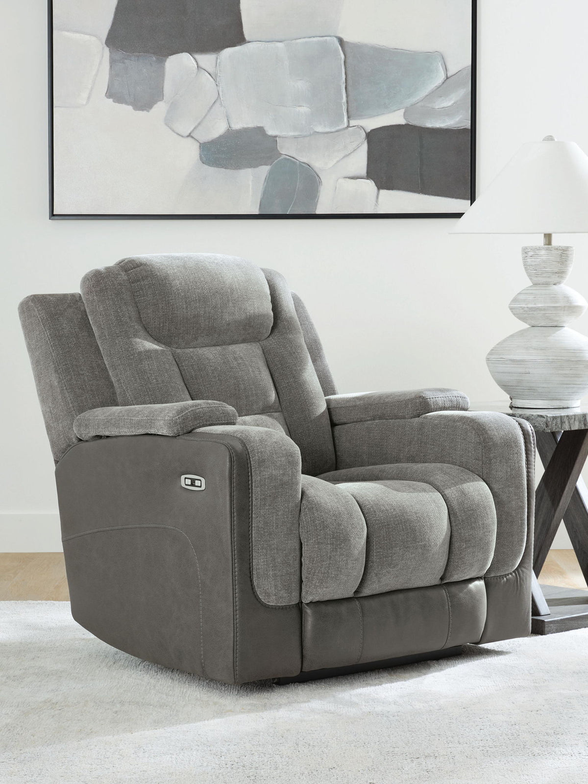 Mixed Motion - Power Recliner With Adjustable Headrest by Ashley – view 6