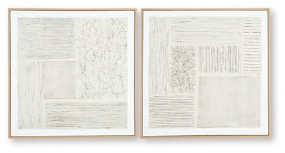 Andorfield - Wall Art Set (Set of 2) - Beige / Black / White by Ashley – Canvas Art Sets