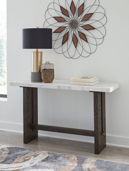 Burkhaus - Sofa Table - White / Dark Brown by Ashley – view 2