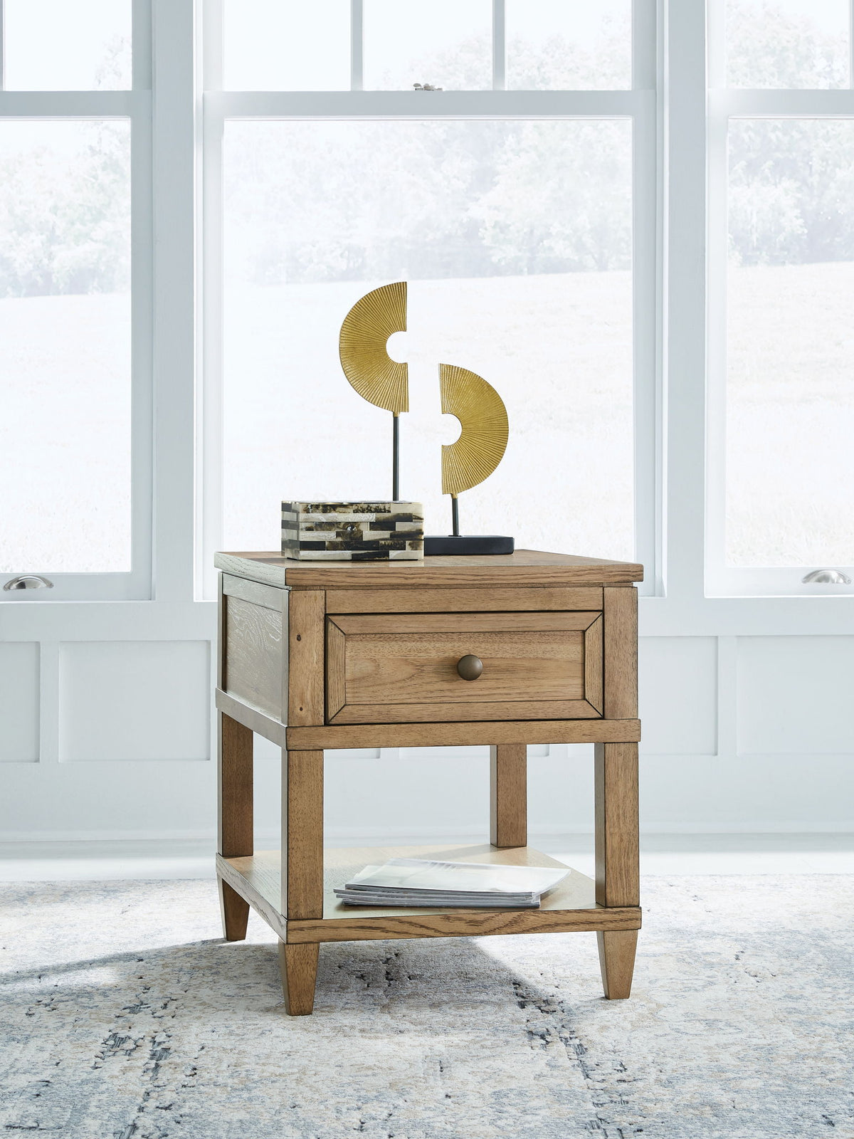 Sharlance - Rectangular End Table - Light Brown by Ashley – view 3
