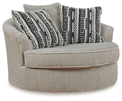 Calnita - Oversized Swivel Accent Chair - Sisal – Swivel Chairs