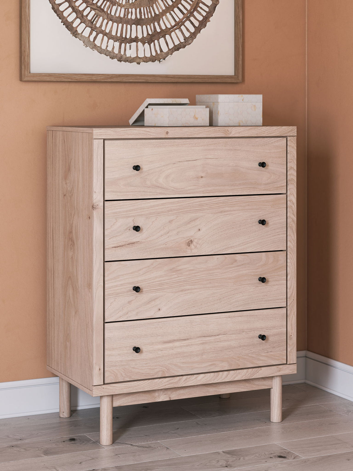 Arloster - Four Drawer Chest - Tan by Ashley – view 2