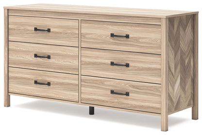 Battelle - Six Drawer Dresser - Tan by Ashley – view 3