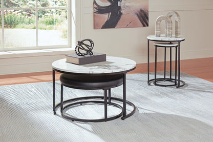 Jusmour - Occasional Nesting Table (Set of 4) - Black / White by Ashley – view 3