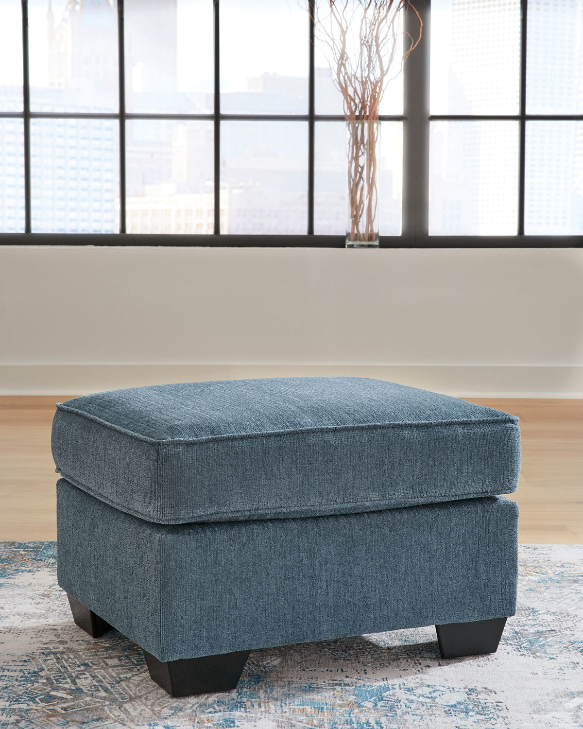 Cashton - Ottoman - Blue by Ashley – view 3