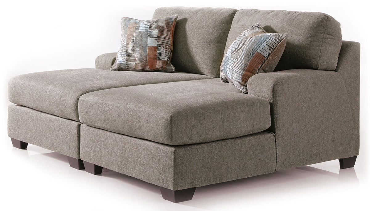 Newellen - 2-Piece Super Chaise - Beige – Stationary Sectionals