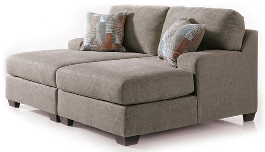 Newellen - 2-Piece Super Chaise - Beige – Stationary Sectionals