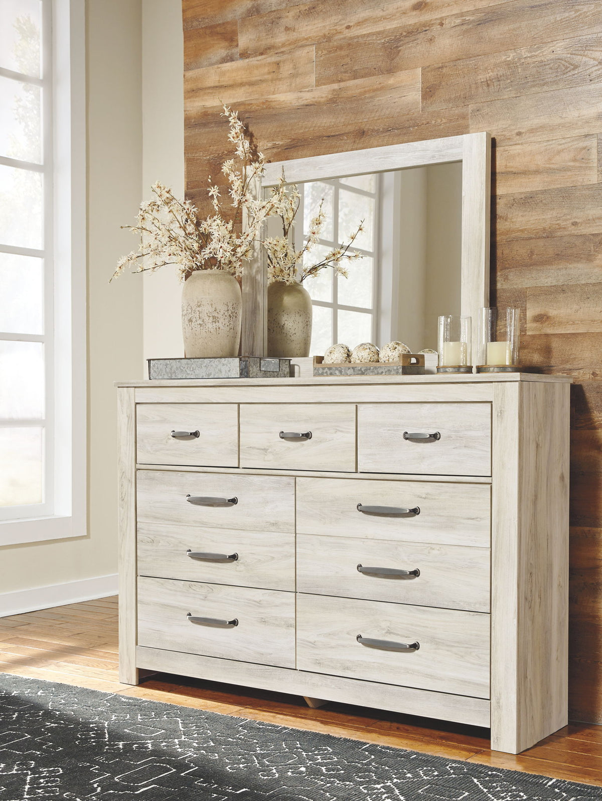 Bellaby - Dresser, Mirror, Platform Bed With Storage Drawers Set by Ashley – view 4
