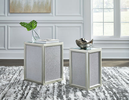 Traleena - Nesting End Tables (Set of 2) - Silver Finish by Ashley – view 3