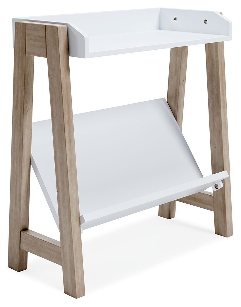 Blariden - Small Bookcase - White / Tan by Ashley – Standard Bookcases