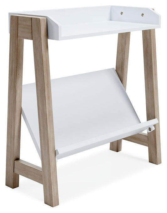 Blariden - Small Bookcase - White / Tan by Ashley – Standard Bookcases