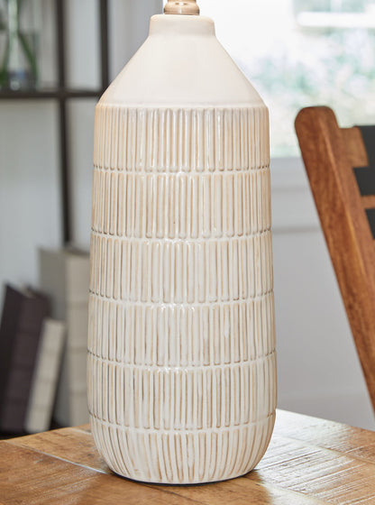 Willport - Ceramic Table Lamp (Set of 2) - Off White by Ashley – view 2