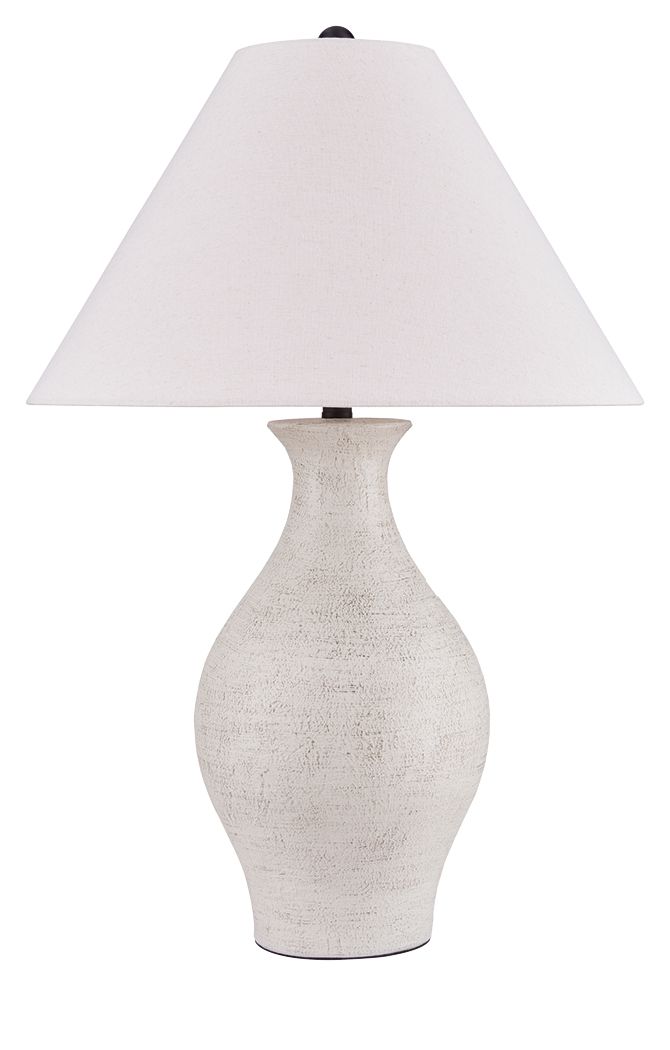 Ashbend - Ceramic Table Lamp - Antique White by Ashley – Table Lamps