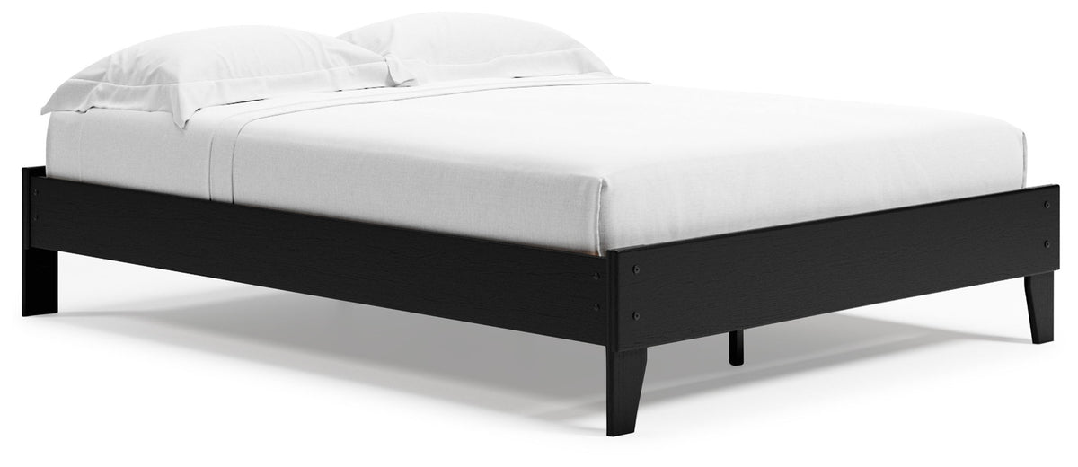 Finch - Queen Platform Bed - Black by Ashley – Platform Beds