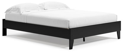 Finch - Queen Platform Bed - Black by Ashley – Platform Beds
