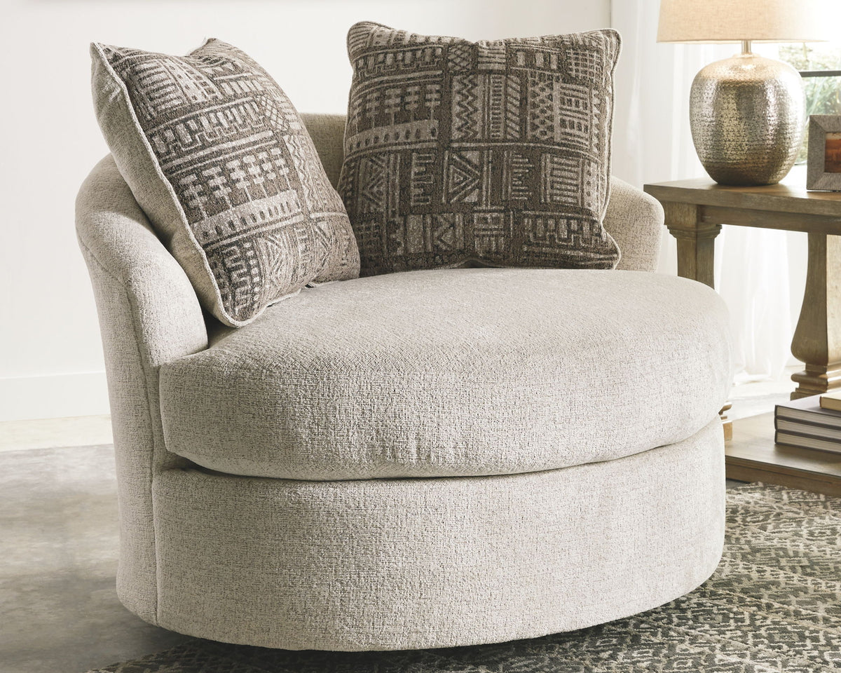 Soletren - Swivel Accent Chair - Stone by Ashley – view 3