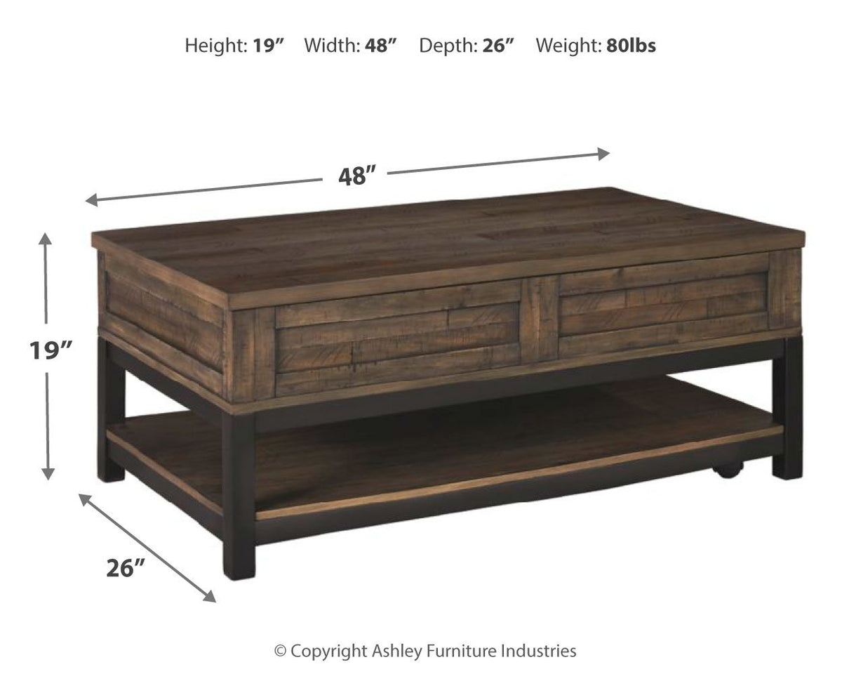 Johurst - LIFT TOP COCKTAIL TABLE - Grayish Brown by Ashley – view 3
