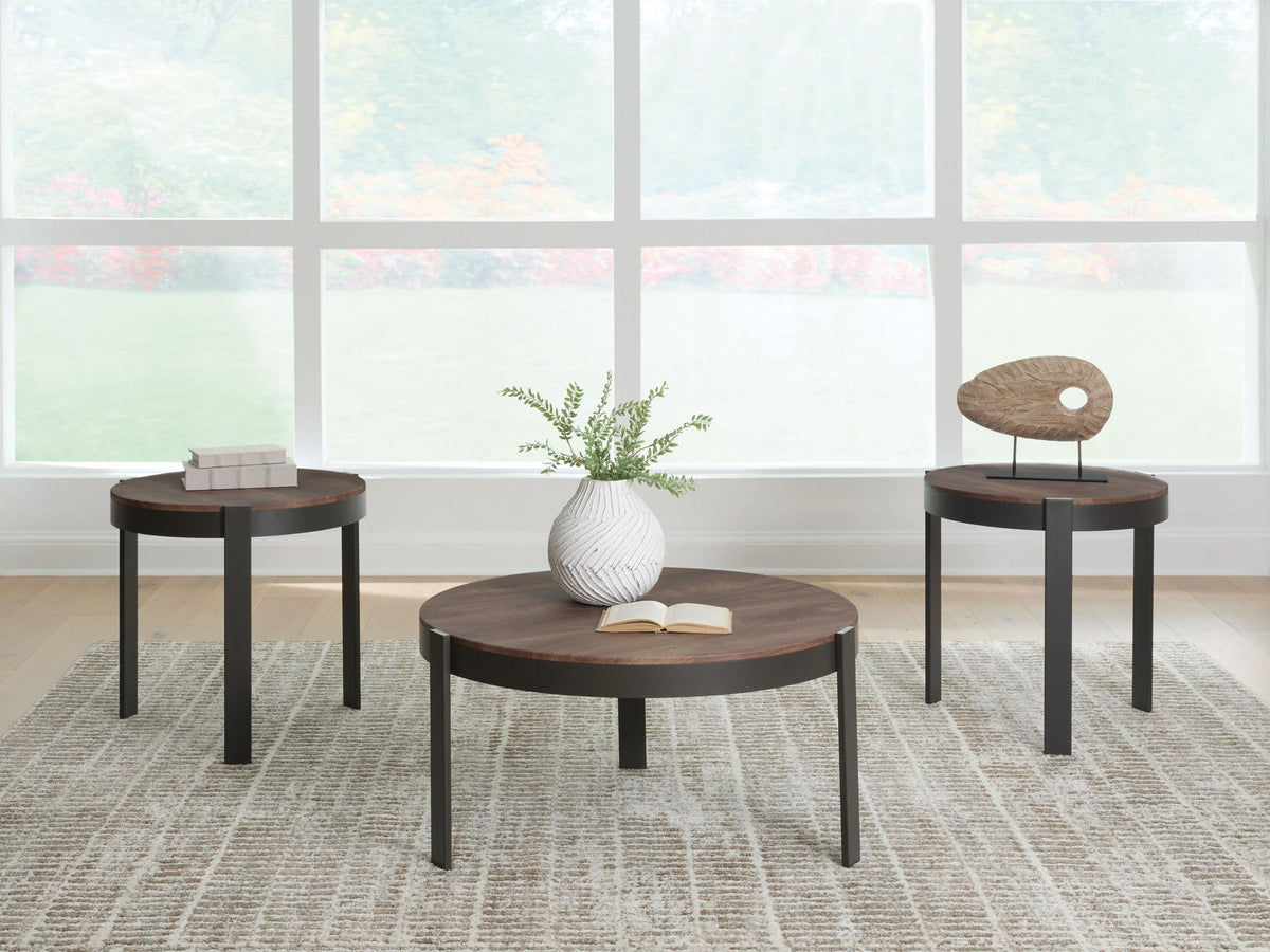 Horizon Hills - Occasional Table Set (Set of 3) - Brown / Black by Ashley – view 2