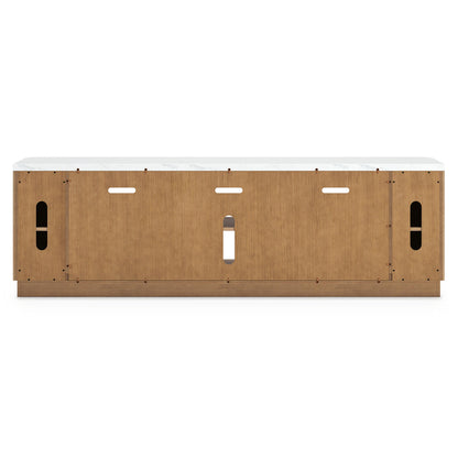 Camdill - XL TV Stand With Fireplace Option - Light Brown by Ashley – view 2