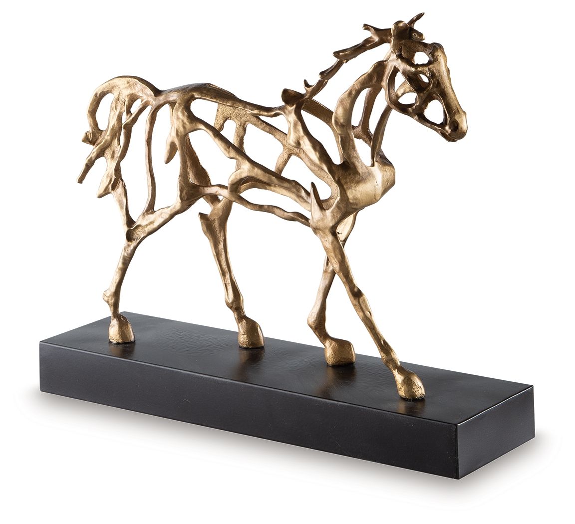 Grainville - Sculpture - Antique Gold Finish by Ashley – Sculptures & Figurines