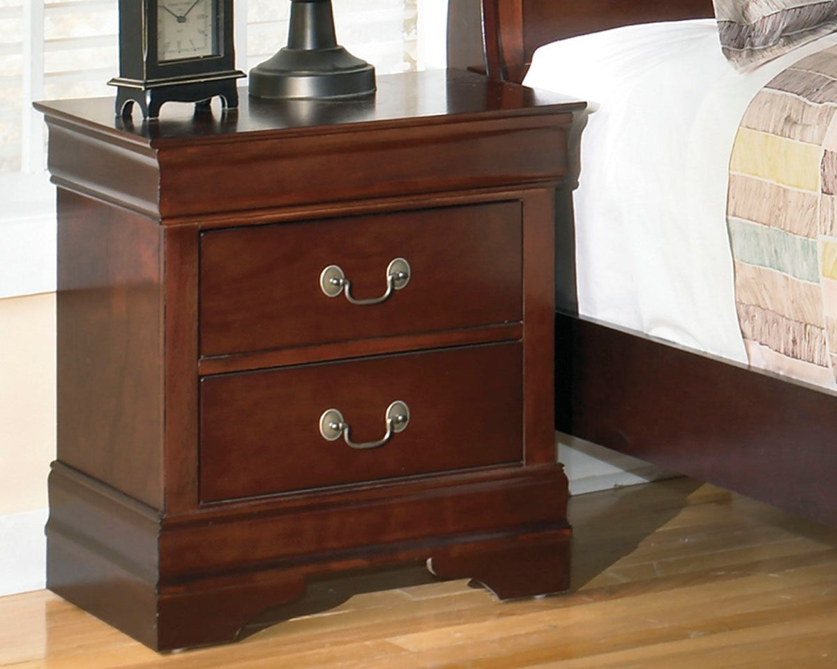 Alisdair - Two Drawer Night Stand - Reddish Brown by Ashley – view 4