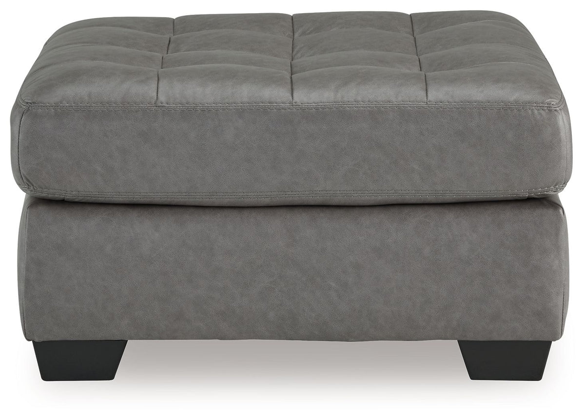 Clairette Court - Oversized Accent Ottoman - Alloy – view 3