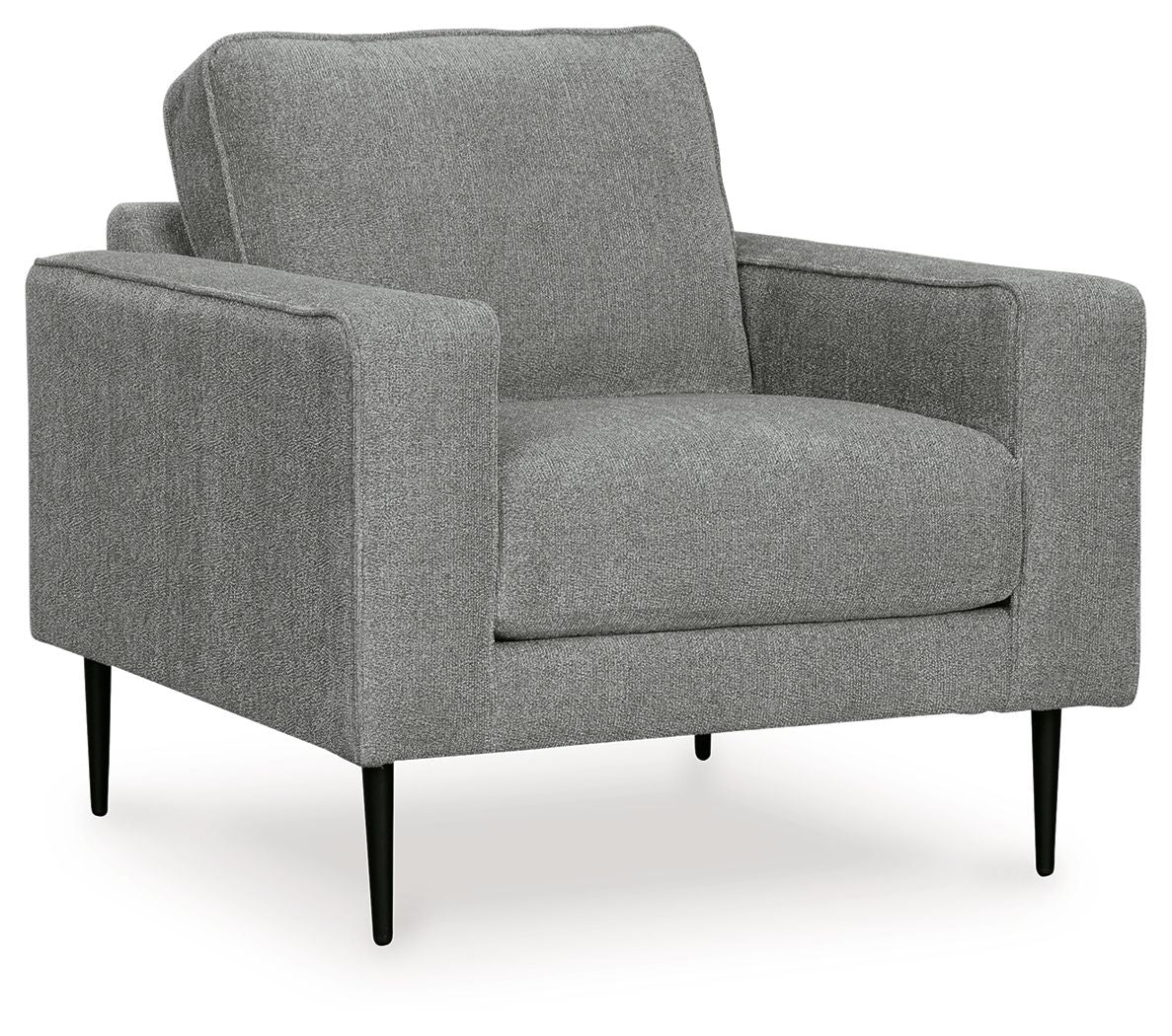 Hazela - 2 Pc. - Chair, Ottoman - Charcoal by Ashley – view 4