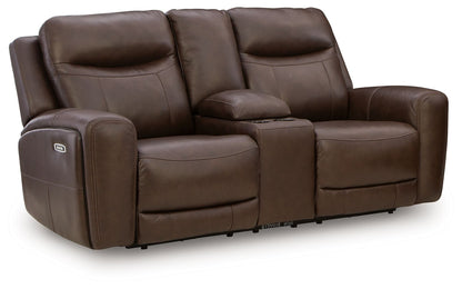 Gravier - Power Reclining Loveseat With Console / Adjustable Headrest - Cordova – Reclining Loveseats
