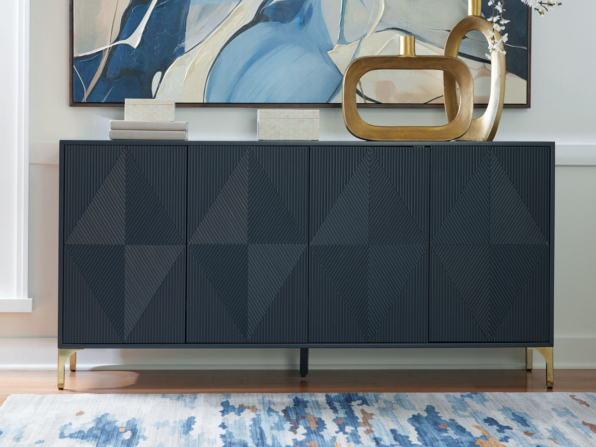Loirwick - Accent Cabinet - Dark Blue by Ashley – view 3