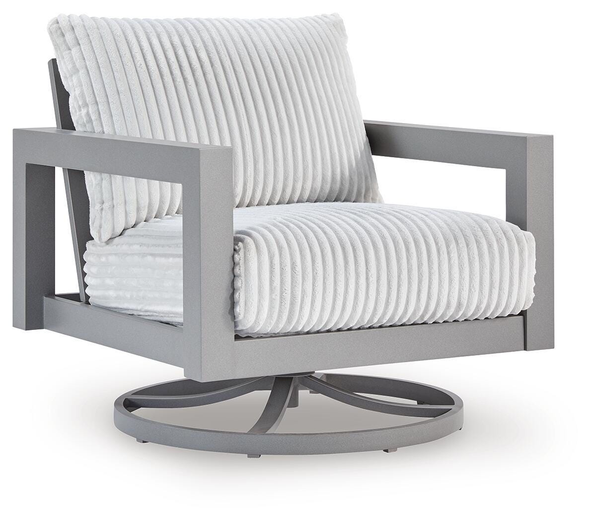 Hurley Park - Swivel Chair With Cushion - Gray by Ashley – Swivel Chairs