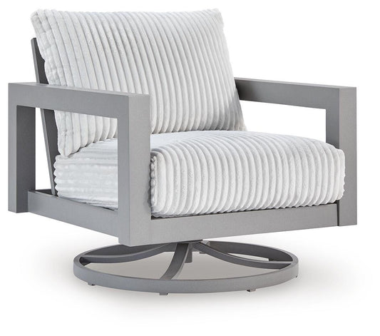 Hurley Park - Swivel Chair With Cushion - Gray by Ashley – Swivel Chairs