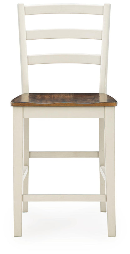 Brinfern - Barstool (Set of 2) - Brown / Antique White by Ashley – view 3