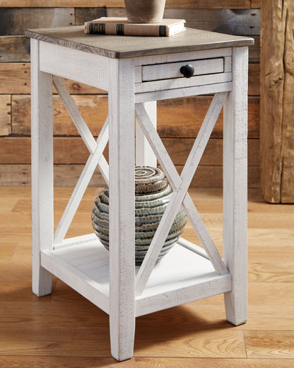 Adalane - Accent Table - White / Gray by Ashley – view 3