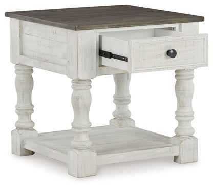 Havalance - Square End Table - White / Gray by Ashley – view 4