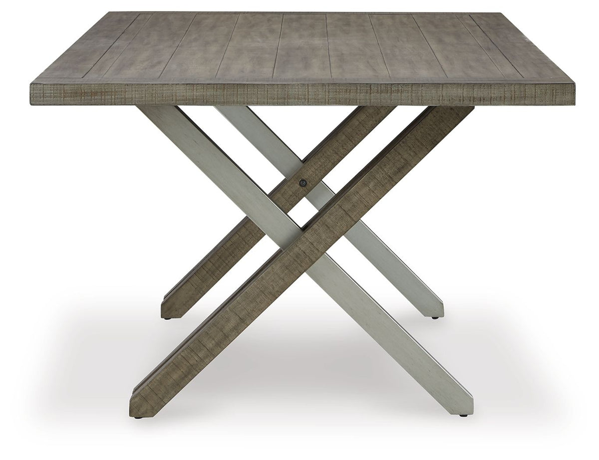 Krystanza - Rectangular Dining Room Table - Weathered Gray by Ashley – view 3