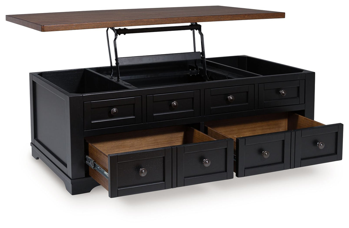 Wildenauer - Lift Top Cocktail Table - Brown / Black by Ashley – view 4