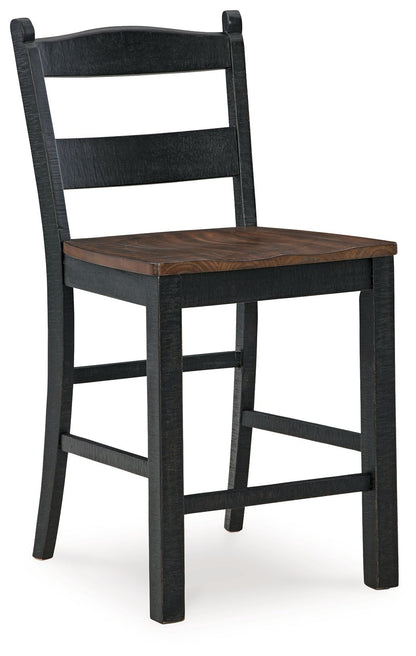 Valebeck - Barstool (Set of 2) - Black / Brown by Ashley – view 3