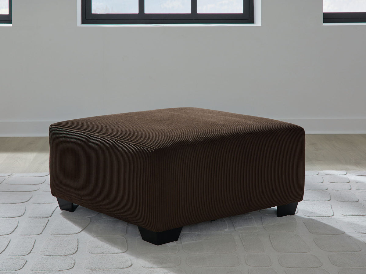Kimlee - Oversized Accent Ottoman - Chocolate by Ashley – view 4