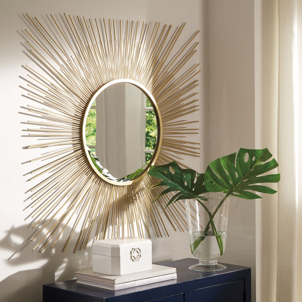 Elspeth - Accent Mirror - Gold Finish by Ashley – view 2