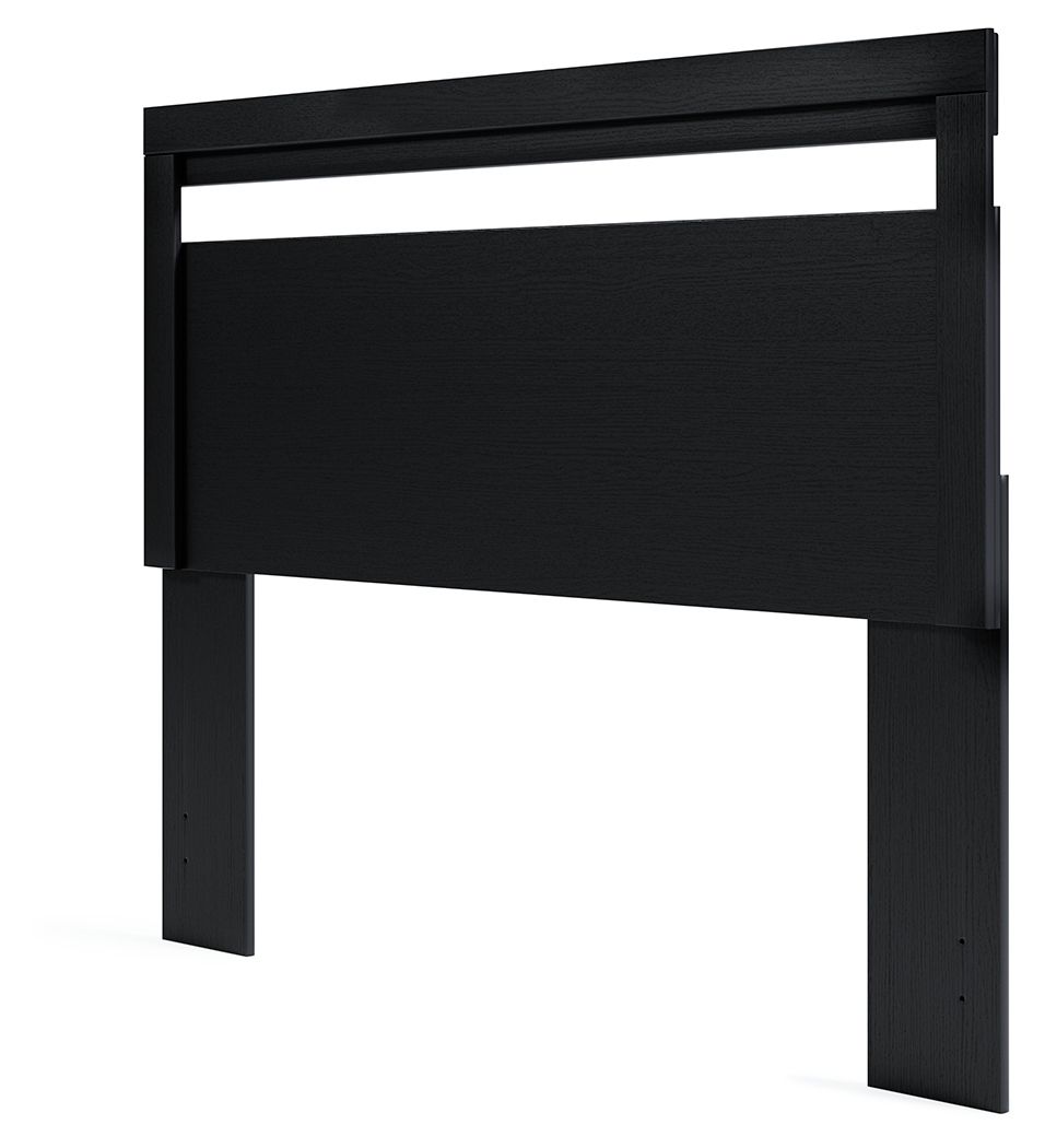 Finch - Queen Panel Headboard - Black by Ashley – Panel Headboards