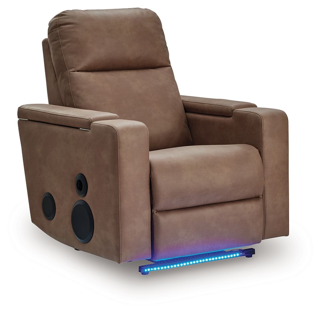 Lorrenton - Glider Power Recliner With Audio System - Caramel by Ashley – Glider Chairs