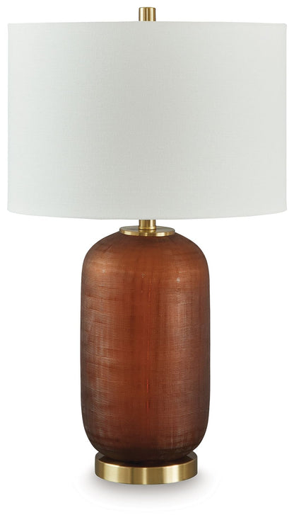 Farberman - Glass Table Lamp - Amber by Ashley – Table Lamps