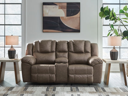 Lowilla - Double Reclining Loveseat With Console - Driftwood by Ashley – view 2