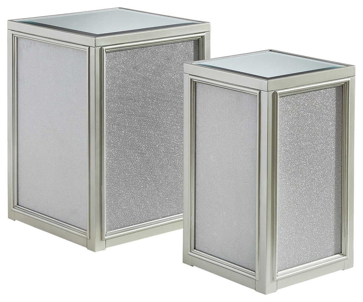 Traleena - Nesting End Tables (Set of 2) - Silver Finish by Ashley – view 4