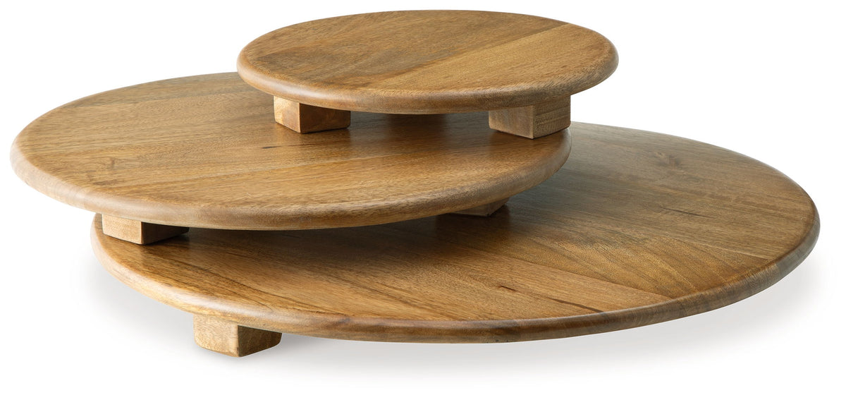 Kaidler - Tray Set (Set of 3) - Brown by Ashley – Trays
