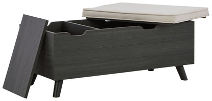 Yarlow - Storage Bench - Dark Gray by Ashley – view 2