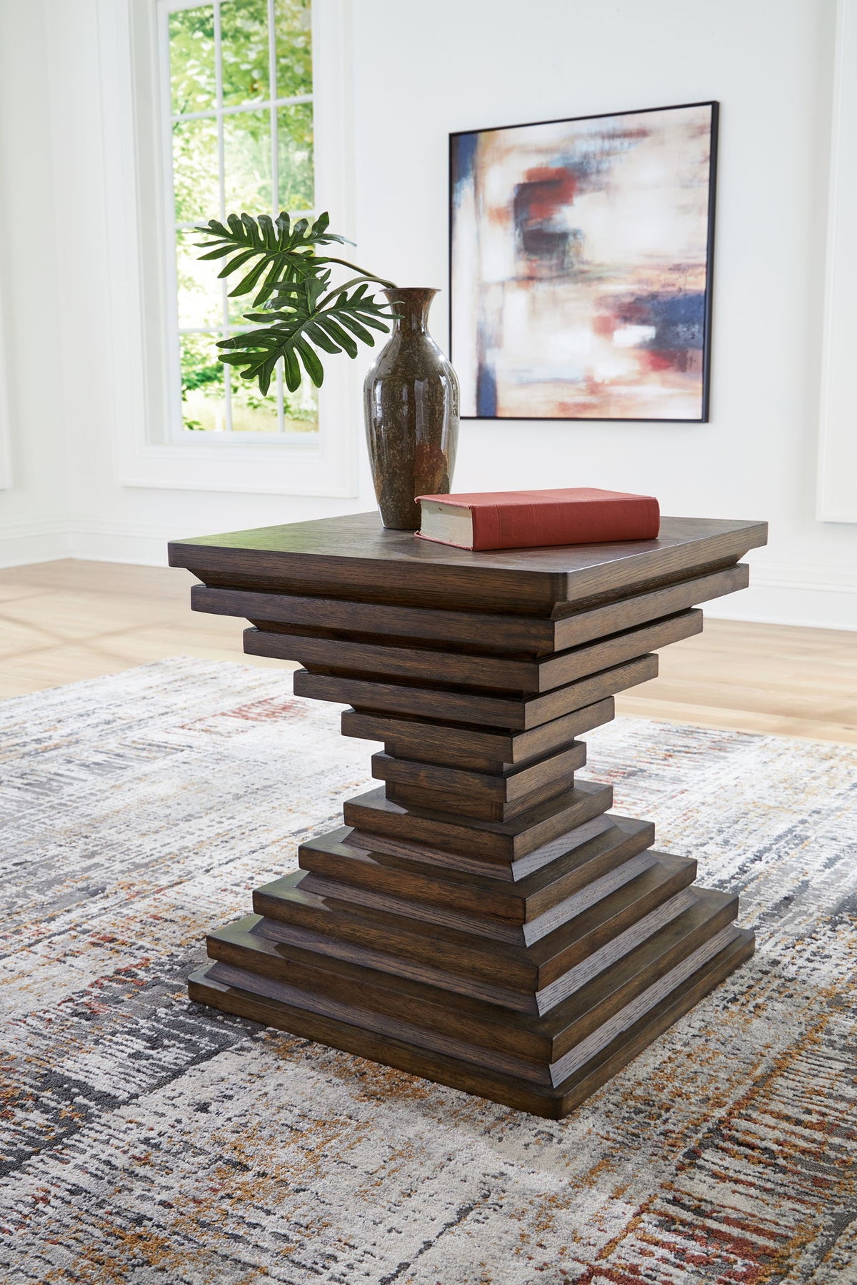 Hannodream - Square End Table - Warm Brown by Ashley – view 3
