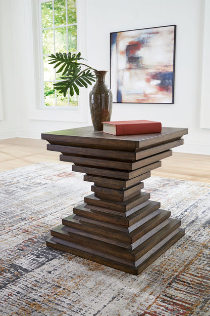 Hannodream - Square End Table - Warm Brown by Ashley – view 3