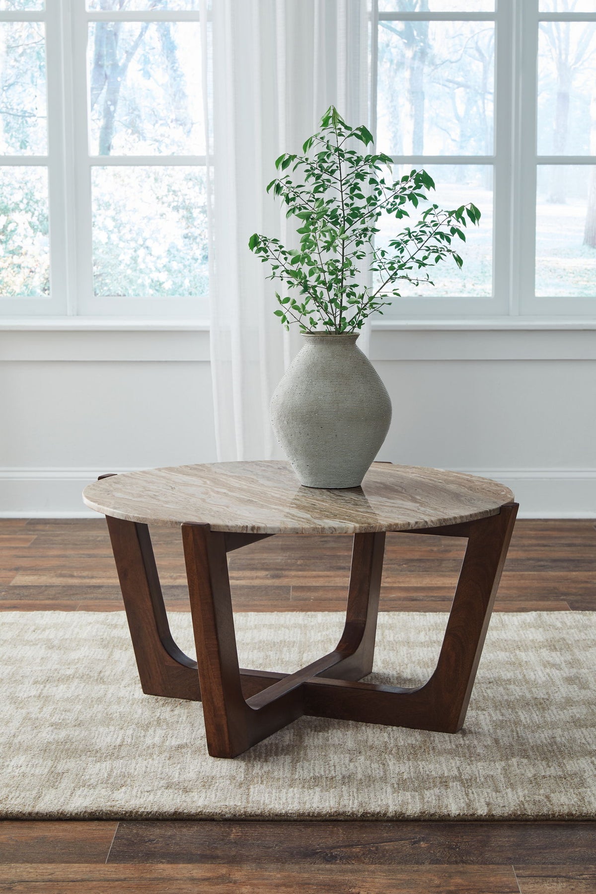 Tanidore - Round Cocktail Table - Warm Brown by Ashley – view 3