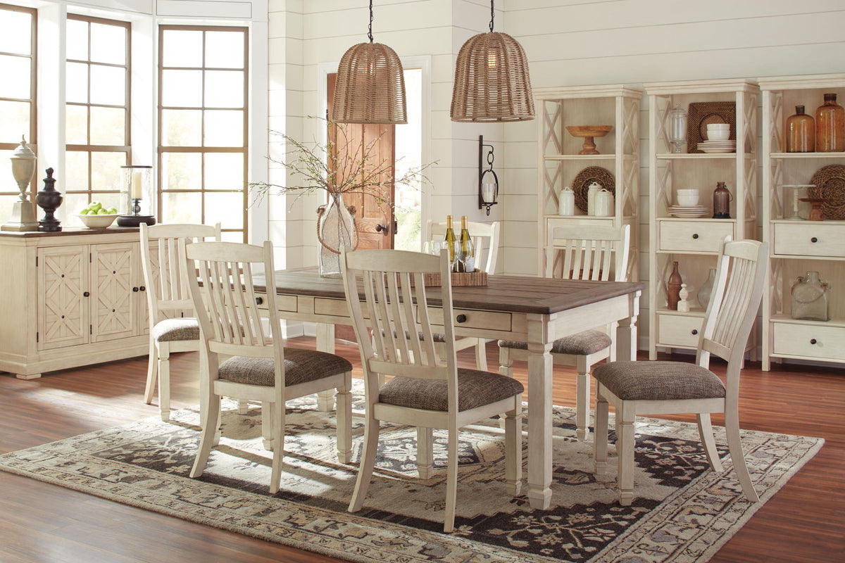 Bolanburg - Dining UPH Side Chair (Set of 2) - Rake Back - Brown / Beige by Ashley – view 4